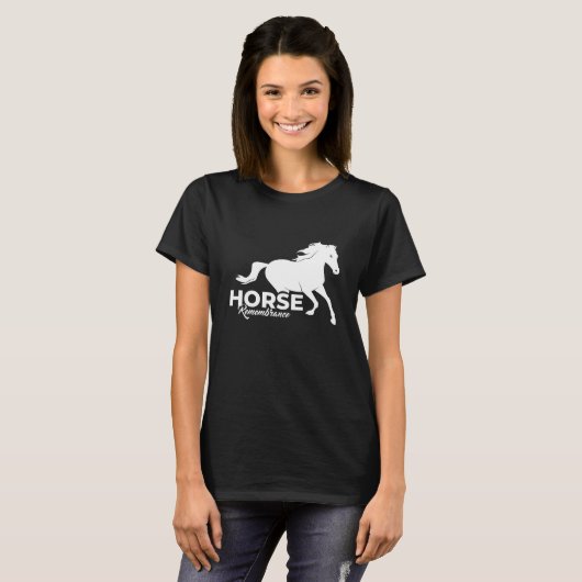 Horse Herdenking Gift T-shirt (Voorkant volledig)