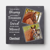 Horse Herdenking Memorial Foto Collage Fotoplaat (Voorkant)