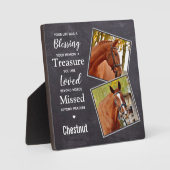 Horse Herdenking Memorial Foto Collage Fotoplaat (Voorkant)