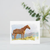 *~* Horse - Hill Mountains AR22 Equine Waterverf Briefkaart (Staand voorkant)
