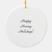 Horse Holiday Ornament (Achterkant)