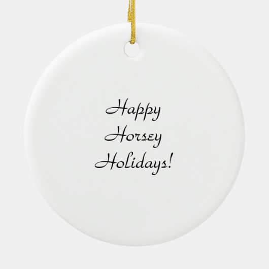 Horse Holiday Ornament (Achterkant)