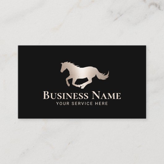 Horse Horseback Riding Modern Pony Club Equine Visitekaartje (Voorkant)