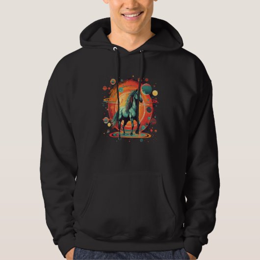 Horse Horseback Riding Trail Riding Equestrian Hor Hoodie (Voorkant)