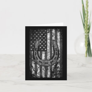 Horse Horsescue SS Schattige SS Amerikaanse vlag v Kaart