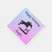 Horse Hunter Jumper Verjaardag Papier Servetten (Hoek)