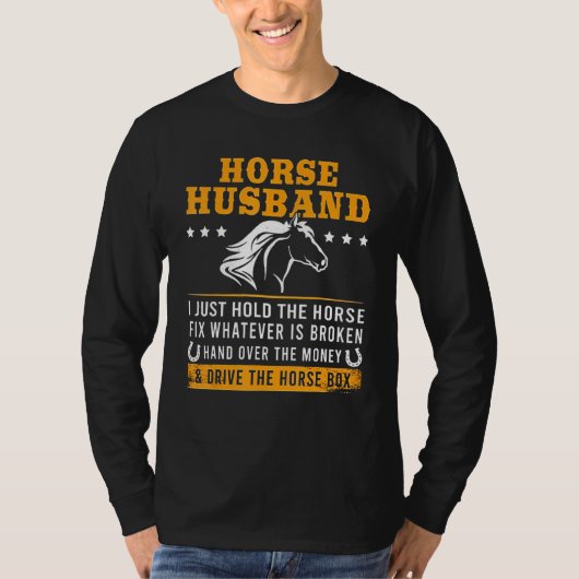 Horse Husband drijft de paardendoos aan T-shirt (Voorkant)