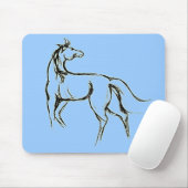 Horse Illustratie Mousepad Muismat (Met muis)