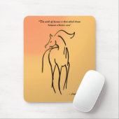 Horse Illustration Mousepad - Arabian Quote Muismat (Met muis)