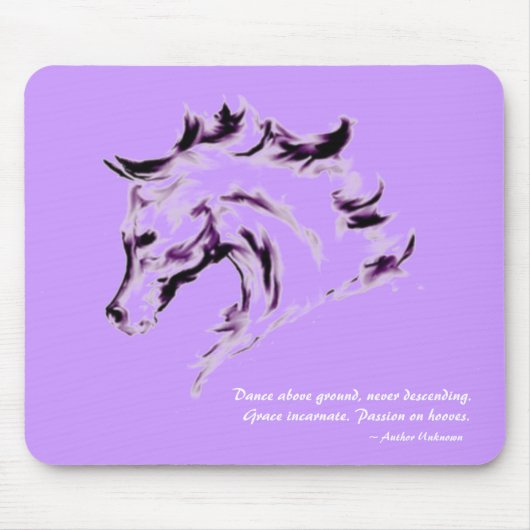 Horse Illustration Mousepad - Dance Quote Muismat (Voorkant)