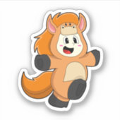 Horse in Costume Sticker (Voorkant)