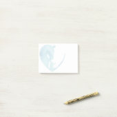 Horse in Heart - Blue Post-it Notes (Op bureau)