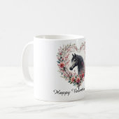 Horse in Wildflower Heart – Valentine’s Day Mug Koffiemok (Voorkant links)