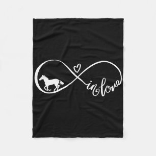 Horse Infinity symbool Liefde Paard Paardrijden Fleece Deken