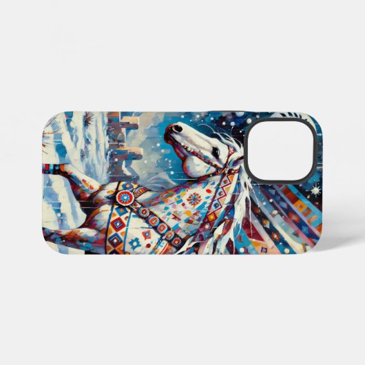 Horse iPhone 12 Mini Stoere Hoesje (Achterkant horizontaal)
