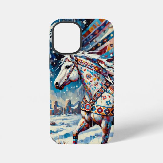 Horse iPhone 12 Mini Stoere Hoesje iPhone Hoesje (Achterkant)