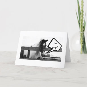 HORSE IS GLAD "JE" WAS NAUWKEURIG VOOR CHRISTMAS FEESTDAGEN KAART