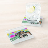 Horse joy glazen onderzetter (Schuin)