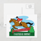 Horse Jump Briefkaart (Voorkant / Achterkant)