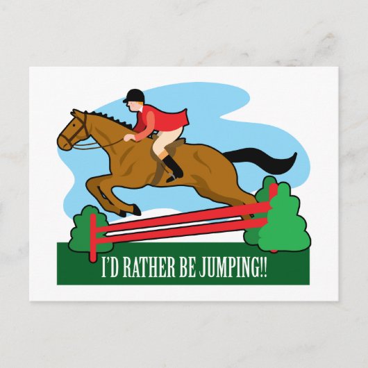 Horse Jump Briefkaart (Voorkant)