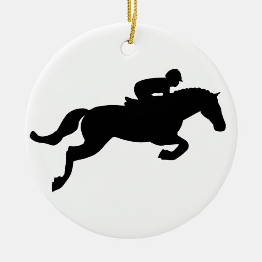 Horse Jump Keramisch Ornament (Voorkant)