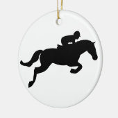Horse Jump Keramisch Ornament (Links)