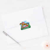 Horse Jump Ronde Sticker (Envelop)