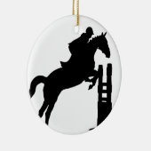 Horse Jump Silhouette Keramisch Ornament (Rechts)