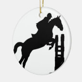 Horse Jump Silhouette Keramisch Ornament (Links)