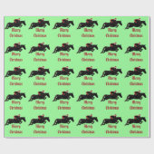 Horse Jumper kerst Cadeaupapier (Vlak)