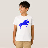 Horse Jumping - Blue T-shirt (Voorkant volledig)