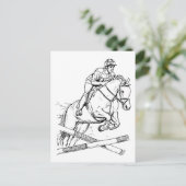 Horse Jumping Briefkaart (Staand voorkant)