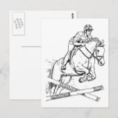 Horse Jumping Briefkaart (Voorkant / Achterkant)
