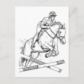 Horse Jumping Briefkaart (Voorkant)