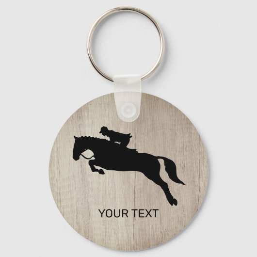 Horse Jumping Dressage Equestrian Sleutelhanger (Voorkant)