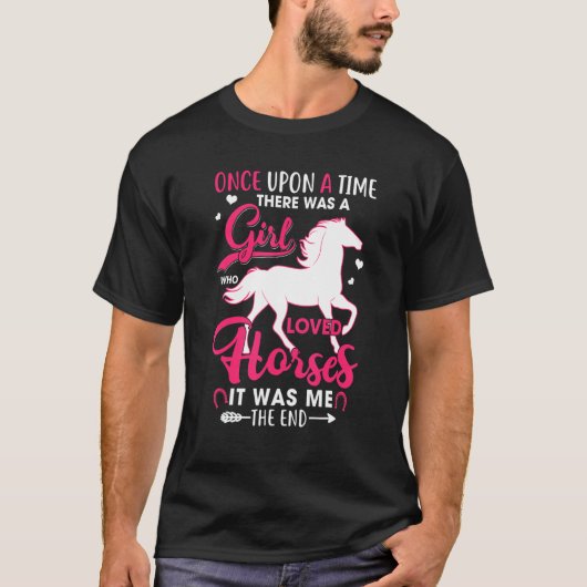 Horse Jumping Equestrian Barrel Racing T-shirt (Voorkant)