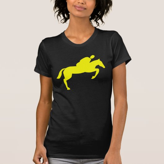 Horse Jumping - Geel T-shirt (Voorkant)