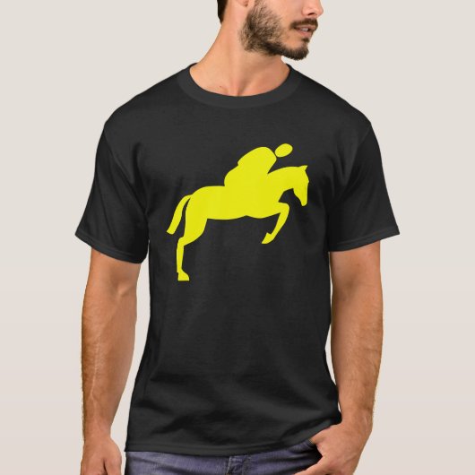 Horse Jumping - Geel T-shirt (Voorkant)
