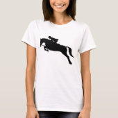 Horse Jumping Hunt Seat Equestrian Silhouette T-shirt (Voorkant)