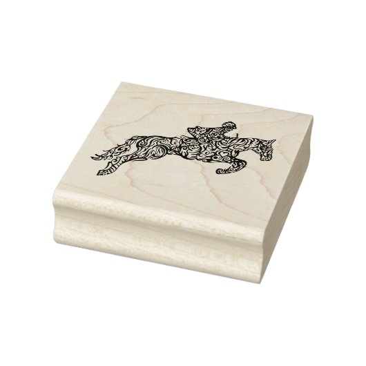 Horse Jumping Rubberstempel (Stempel)