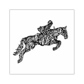 Horse Jumping Rubberstempel (Afrduk)