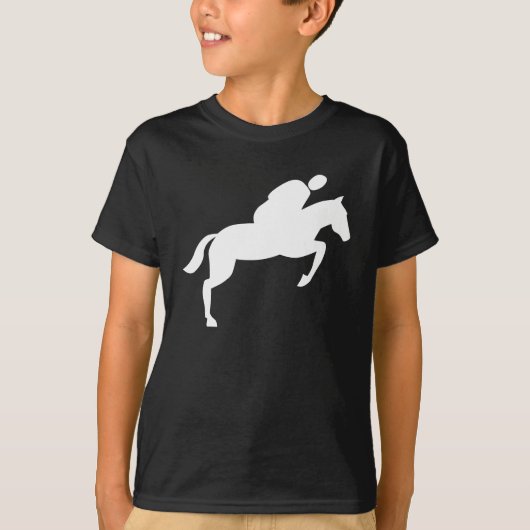 Horse Jumping - White T-shirt (Voorkant)