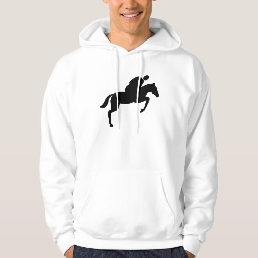 Horse Jumping - zwart Hoodie (Voorkant)