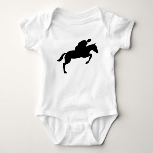 Horse Jumping - zwart Romper (Voorkant)