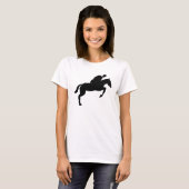 Horse Jumping - zwart T-shirt (Voorkant volledig)