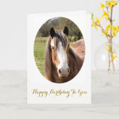 HORSE KAART (Gele Bloem)