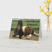 HORSE KAN NIET GELOVEN DAT JE "20th" BEVINDT Kaart (Gele Bloem)