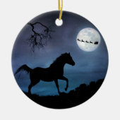 Horse kerstsieret keramisch ornament (Voorkant)