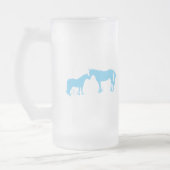 Horse Kisses (Aqua) Matglas Bierpul (Links)