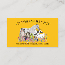 Horse Koe Sheep Dog Cat Bird Sinaasappel Dierenart Visitekaartje